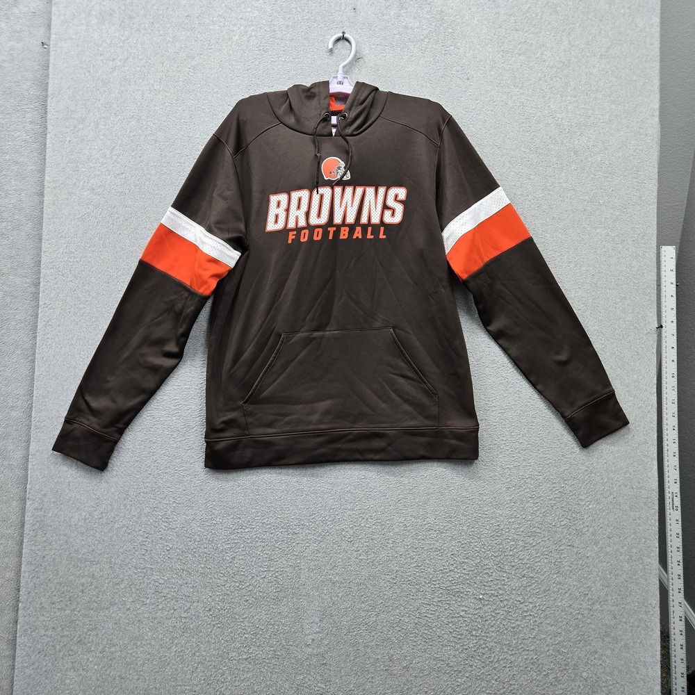 Cleveland Browns Men Hoodie L Brown NFL Team Apparel Graphic Logo Hooded